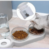 Comedero 3 en 1 para Gatos – Separación de Alimentos Secos y Húmedos + Fuente de Agua Automática