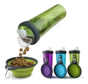 Bebedero y Portacomidas Portable 2 en 1